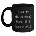 Funny Great Dane Dog Lover Gifts from Family, Friends, or Coworkers, Black Coffee Mug for Birthday Unique Gifts - Main