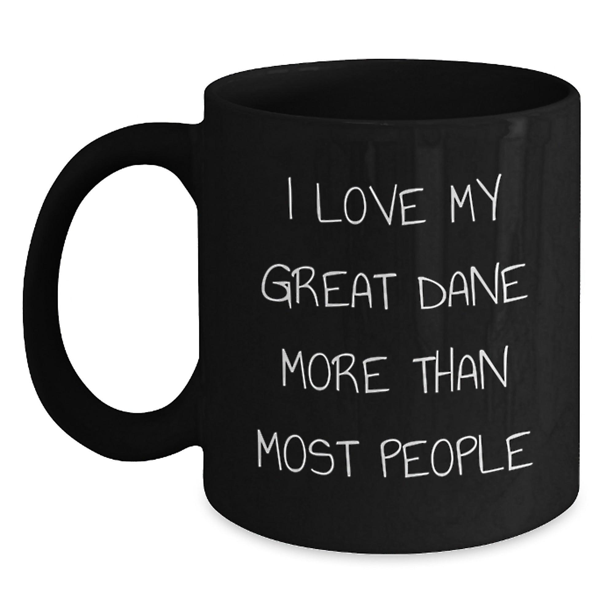 Funny Great Dane Dog Lover Gifts from Family, Friends, or Coworkers, Black Coffee Mug for Birthday Unique Gifts - Main