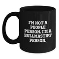 Funny Bullmastiff Dog Lover Gifts from Men, Women, Friends, or Family for Birthday Unique Ideas Black Coffee Mug - Main