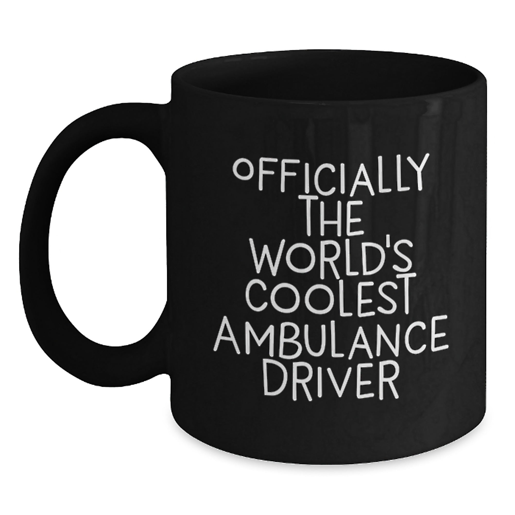 Funny Ambulance Driver Gifts, Officially The World's Coolest Ambulance Driver, Black Coffee Mug for Ambulance Driver Men Friends Coworkers Family Graduation Unique Gifts - Main