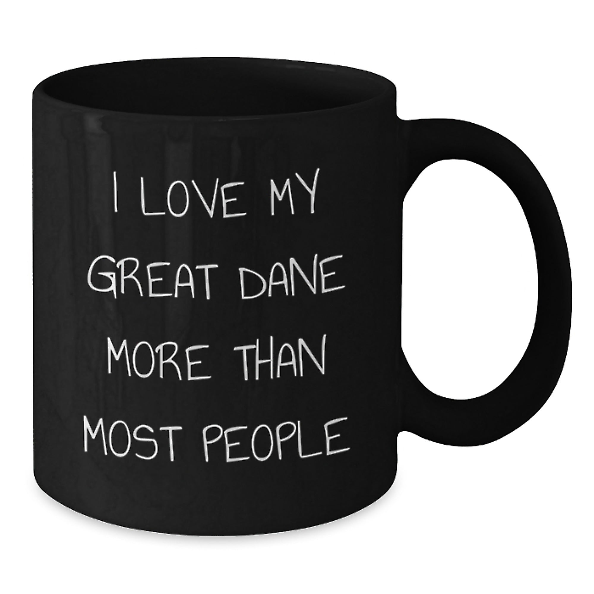 Funny Great Dane Dog Lover Gifts from Family, Friends, or Coworkers, Black Coffee Mug for Birthday Unique Gifts - Additional