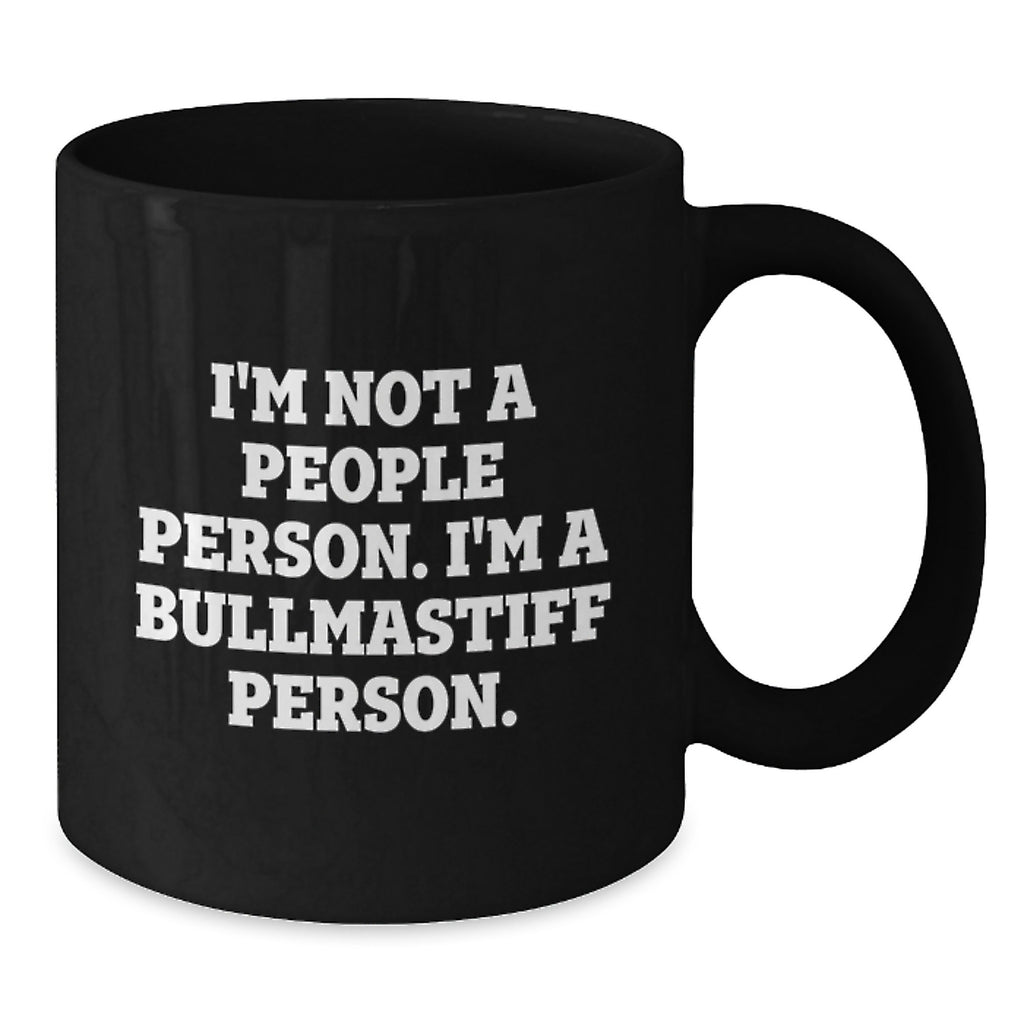 Funny Bullmastiff Dog Lover Gifts from Men, Women, Friends, or Family for Birthday Unique Ideas Black Coffee Mug - Additional