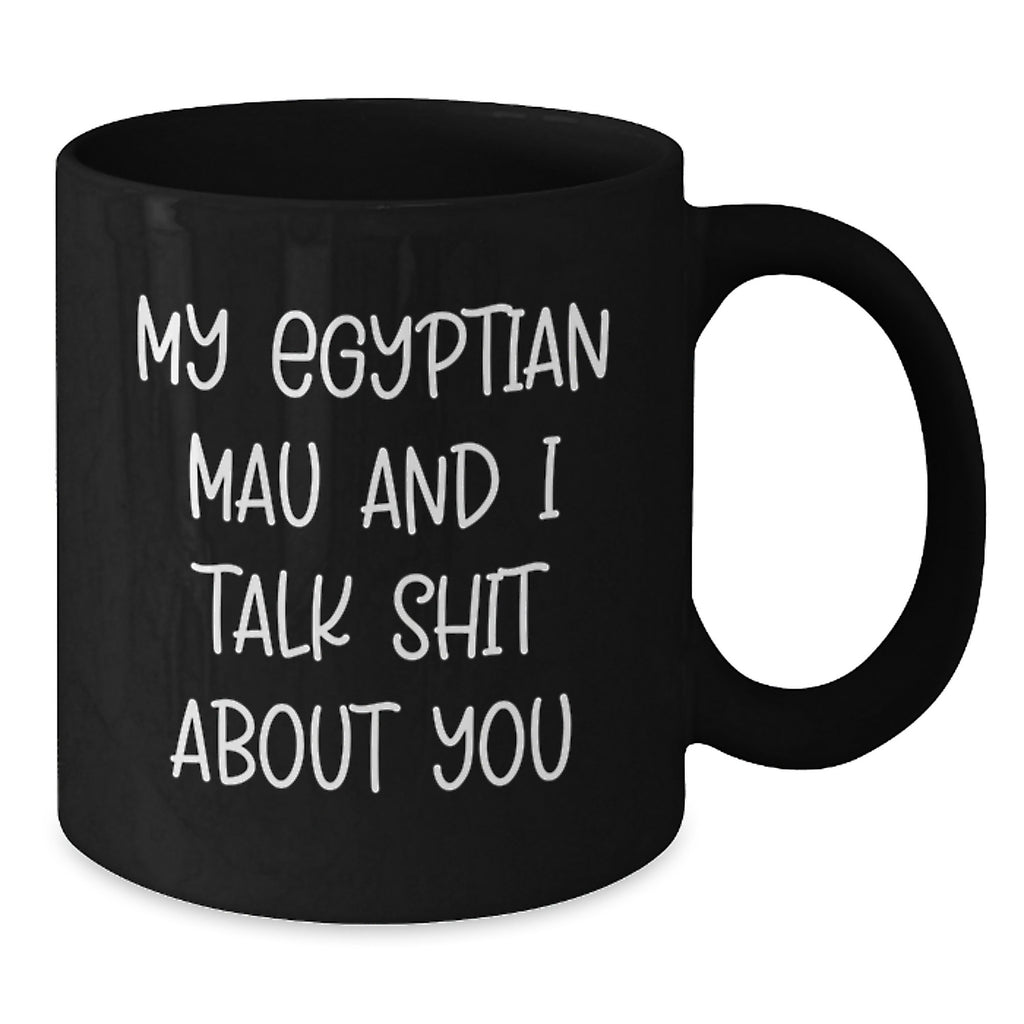 Egyptian Mau Cat Lover Gifts from Friends for Men on Father's Day Unique Black Coffee Mug - Additional
