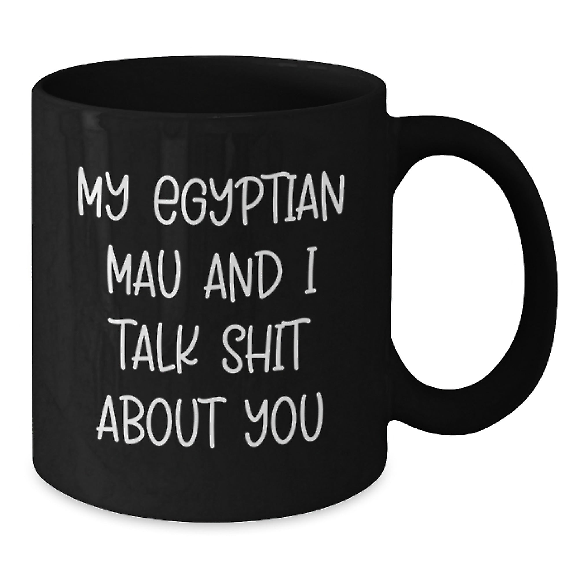 Egyptian Mau Cat Lover Gifts from Friends for Men on Father's Day Unique Black Coffee Mug - Additional