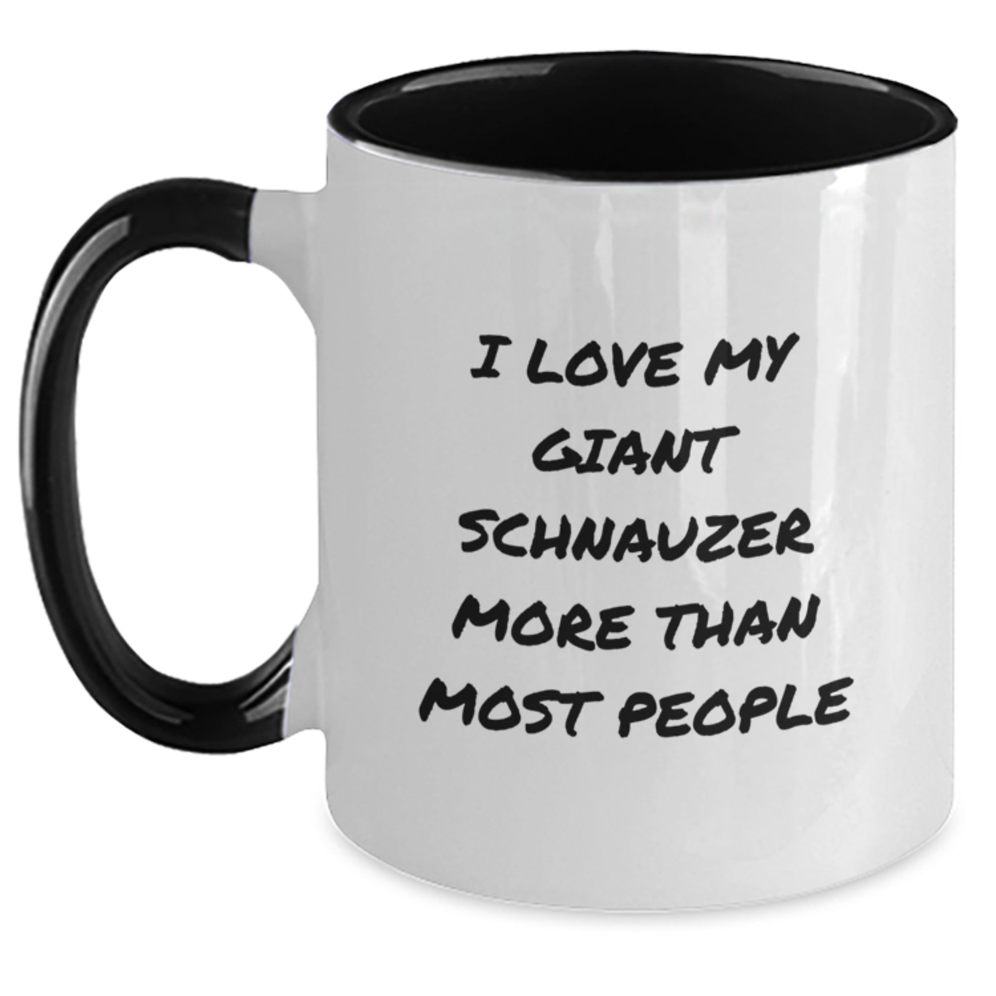 Funny Giant Schnauzer Dog Gifts for Birthday - Two Tone Coffee Mug I Love My Giant Schnauzer More Than Most People Gifts from Family Friends for Men Women - Main