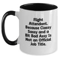 Flight Attendant Gifts from Friends, Funny Two Tone Coffee Mug for Graduation Unique Gifts, Inspirational Quotes for Men Women Coworkers Family - Main