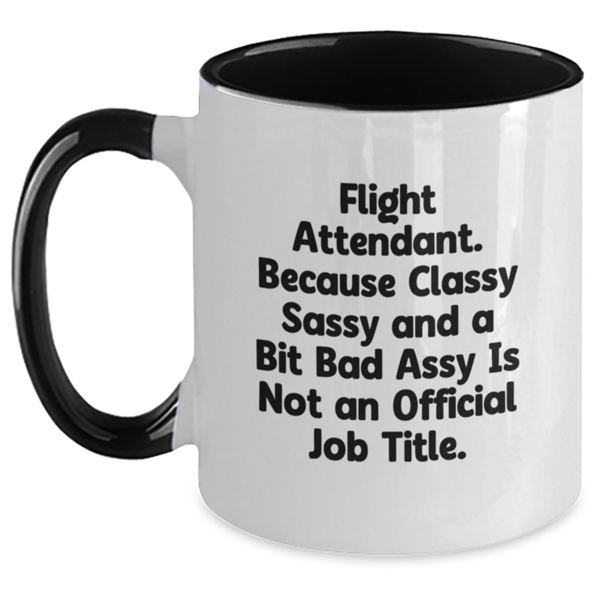 Flight Attendant Gifts from Friends, Funny Two Tone Coffee Mug for Graduation Unique Gifts, Inspirational Quotes for Men Women Coworkers Family - Main