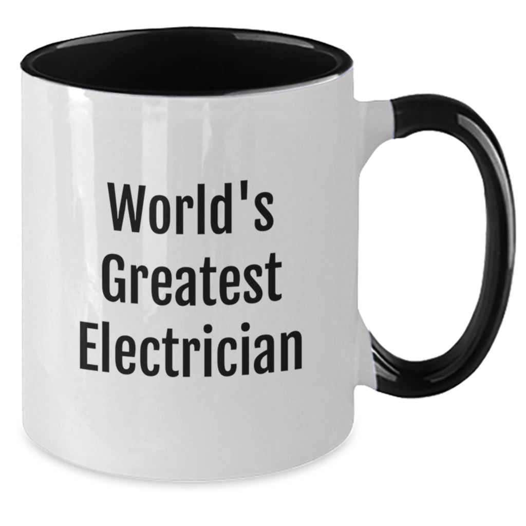World's Greatest Electrician Funny Gift for Electrician Two Tone Coffee Mug Gifts from Family for Mother's Day - Additional