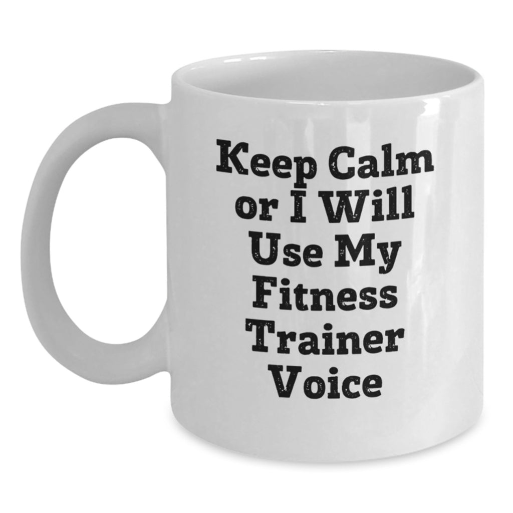 Funny Fitness Trainer Gifts for Women, White Coffee Mugs, Mother's Day Unique Gifts from Friends - Main