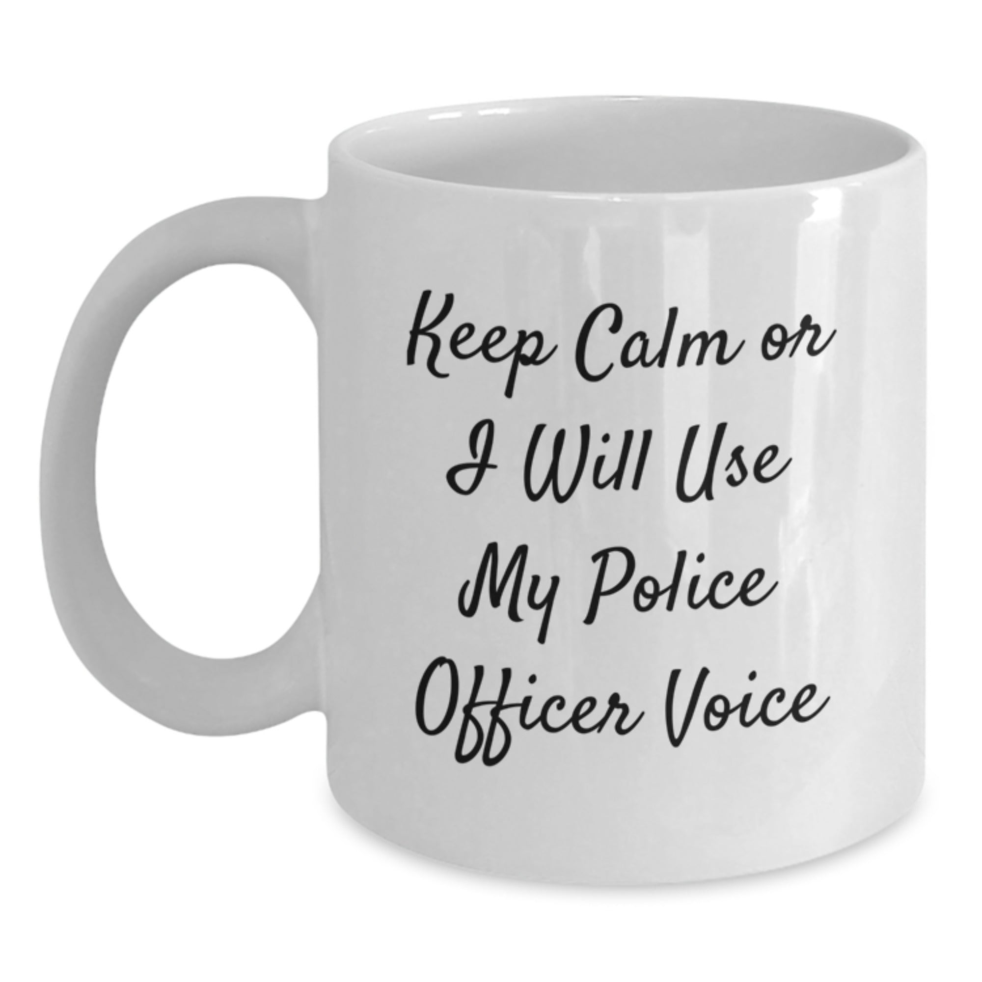 Humorous Police Officer Gifts for Police Officers - Funny White Coffee Mug for Men from Family - Main