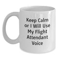 Funny Flight Attendant Gifts from Friends for Flight Attendant Moms on Mother's Day White Coffee Mug - Main