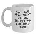 Funny Shetland Sheepdog Lover Gifts from Friends for Men, White Coffee Mug, Perfect Birthday Unique Gifts Idea - Main