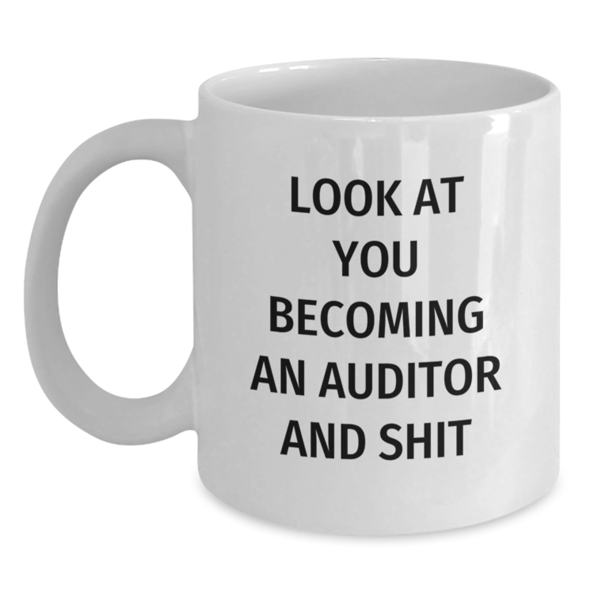 Funny Auditor Gifts from Mom on Mother's Day - 'Look At You Becoming An Auditor' White Coffee Mug for Auditor Friends and Family - Main