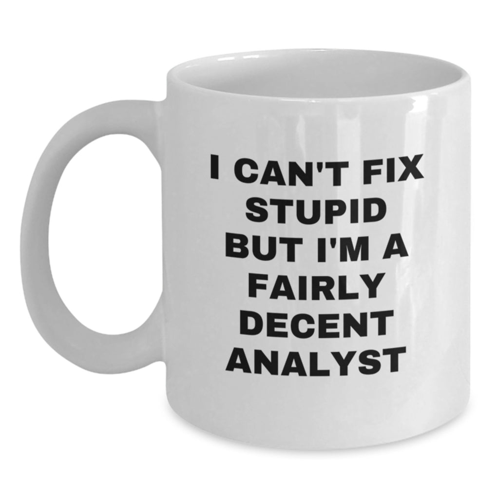 Funny Analyst White Coffee Mug Gifts from Family for Graduation Unique - Main