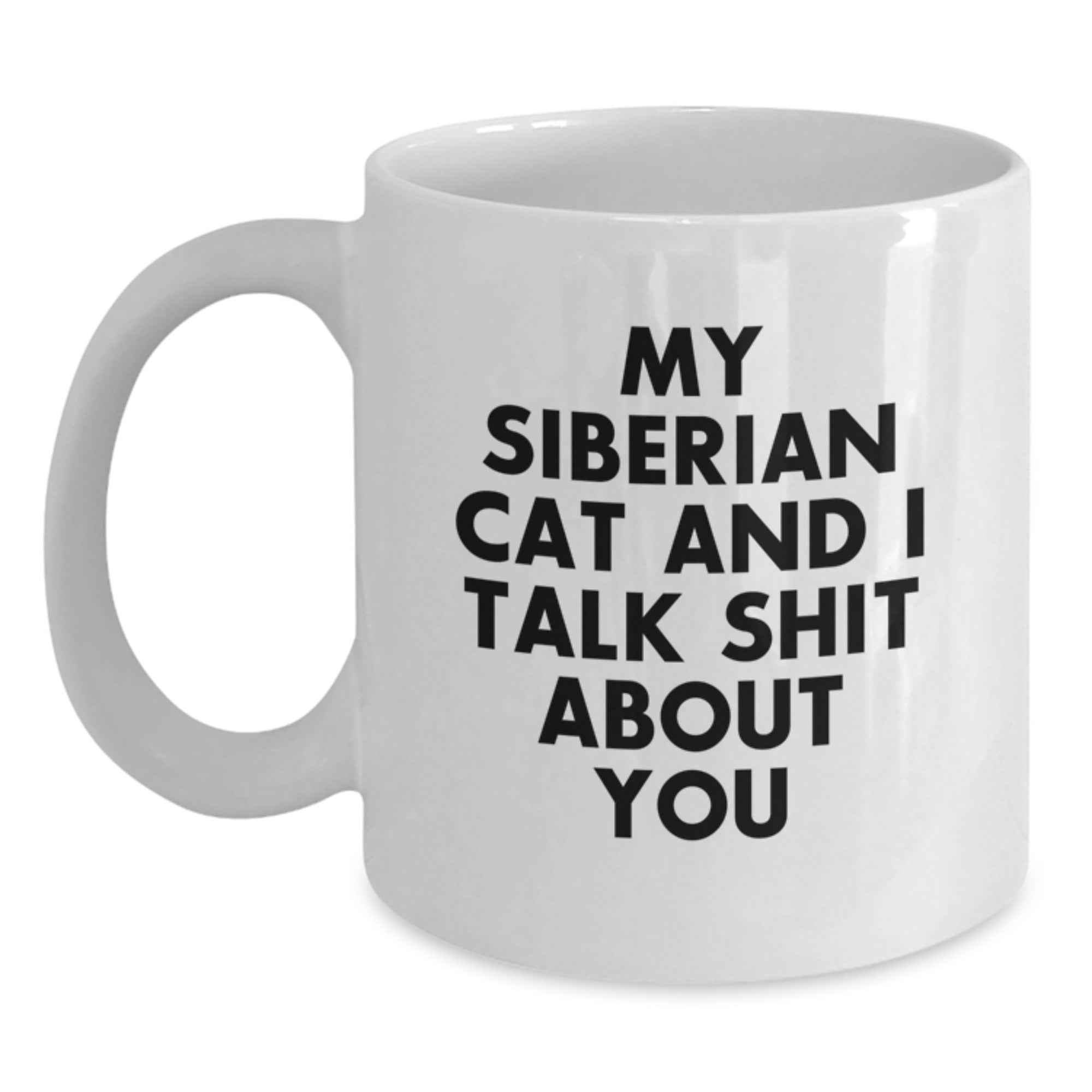 Funny Siberian Cat White Coffee Mugs Gifts from Men for Father's Day Unique - Main