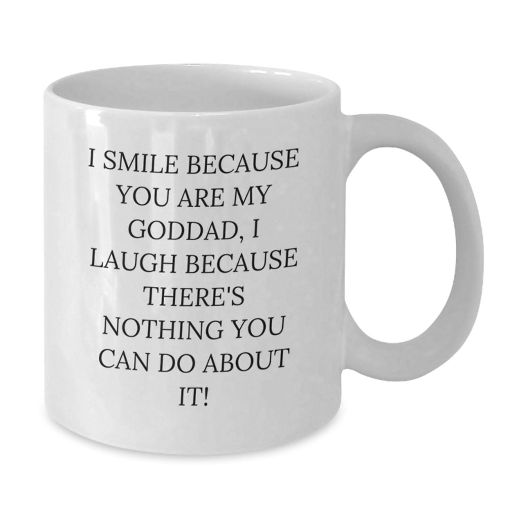 Unique Funny Gifts for Goddad, Goddad White Coffee Mug, White Coffee Mug for Him, Best Mother's Day Unique Gift Ideas for Dad, Funny Mug for Goddad from Daughter - Additional