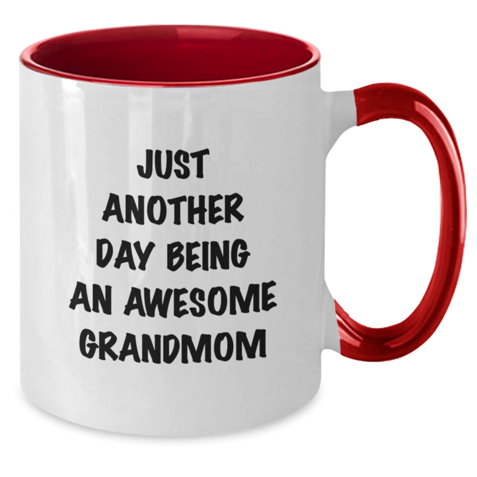 Funny Grandmom Gifts from Family - Just Another Day Being An Awesome Grandmom Two Tone Coffee Mug for Mom - Additional