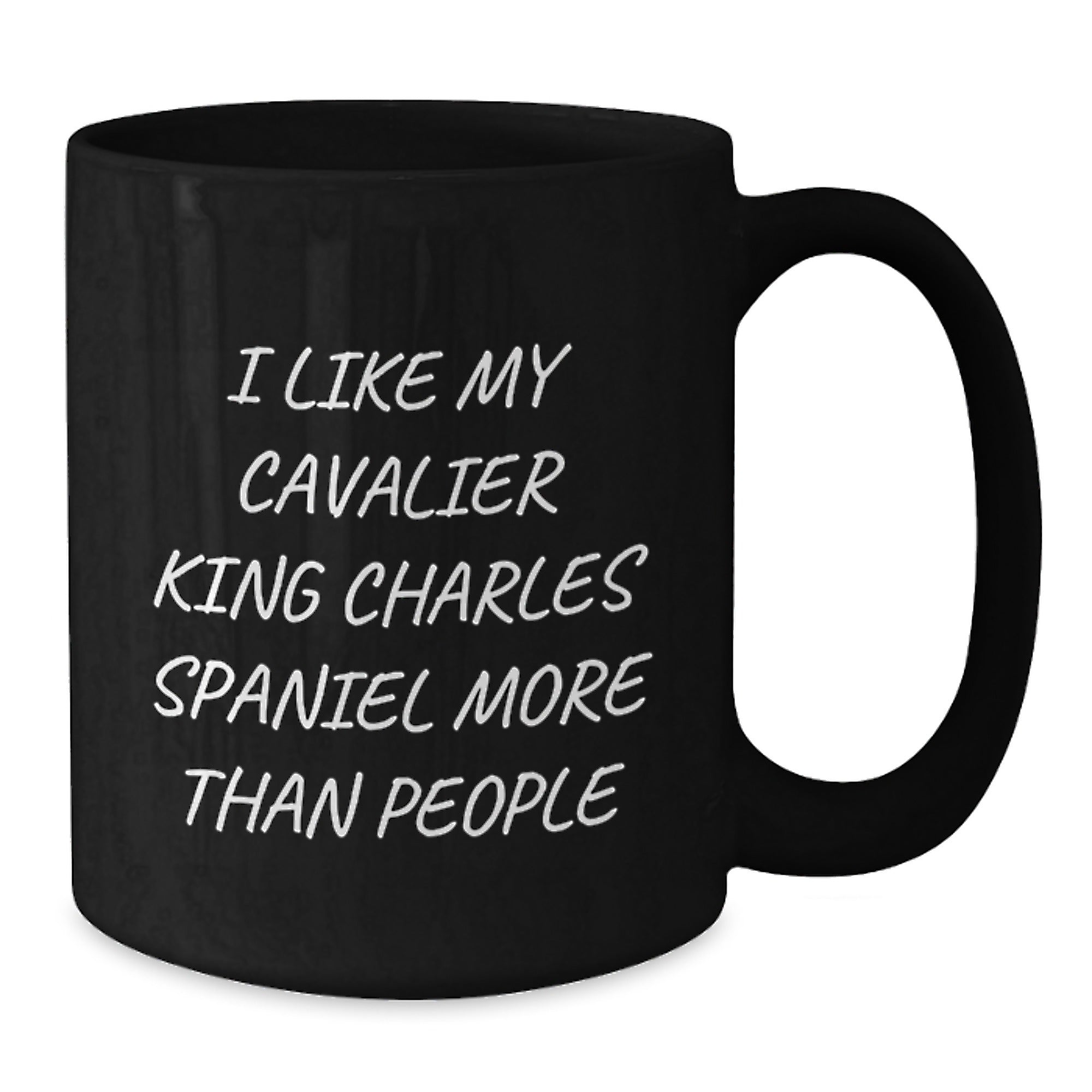 Funny Cavalier King Charles Spaniel Dog Gifts, Birthday Unique Gifts for Men, Women, Coworkers and Family - I Like My Cavalier King Charles Spaniel More Than People Black Coffee Mug - Additional
