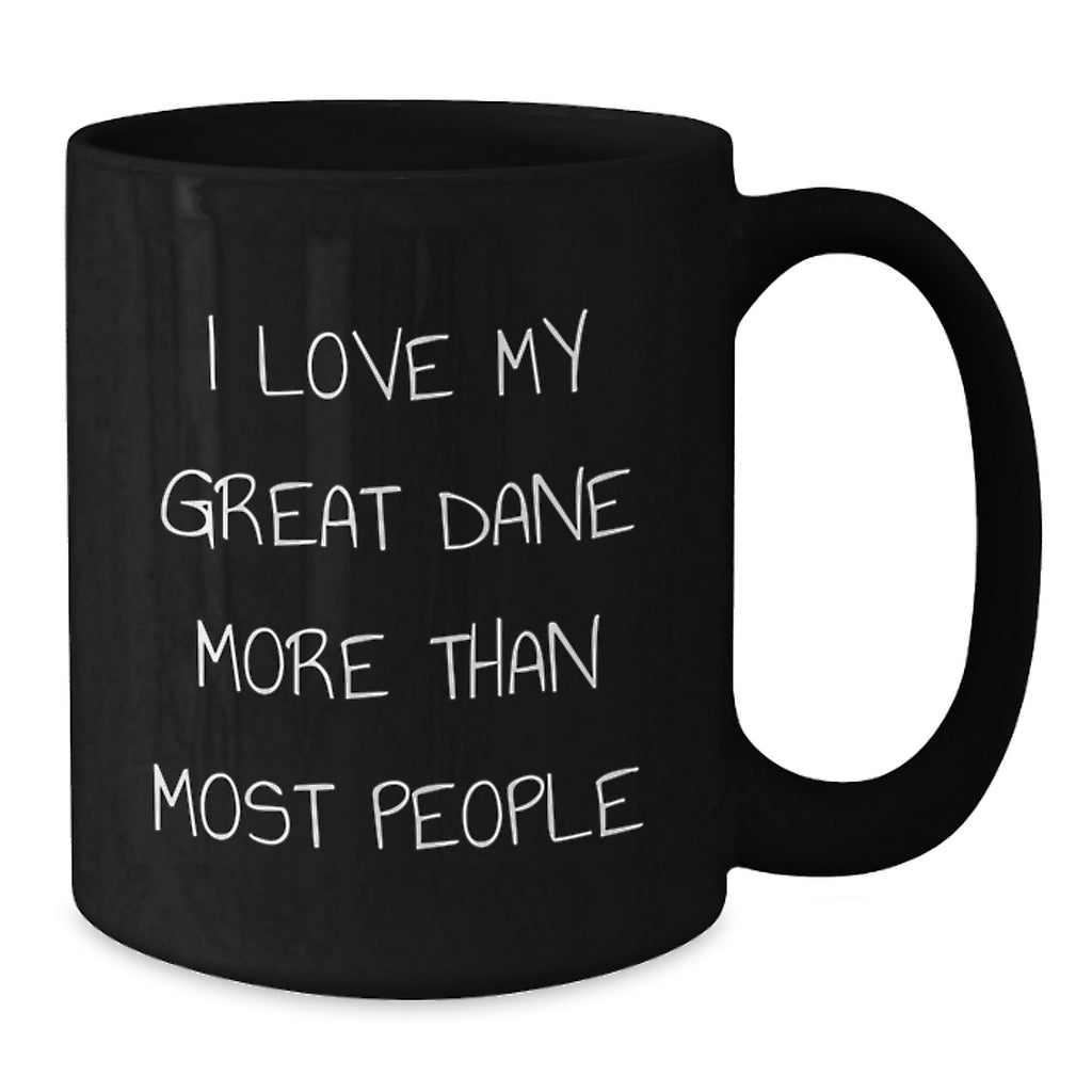 Funny Great Dane Dog Lover Gifts from Family, Friends, or Coworkers, Black Coffee Mug for Birthday Unique Gifts - Additional