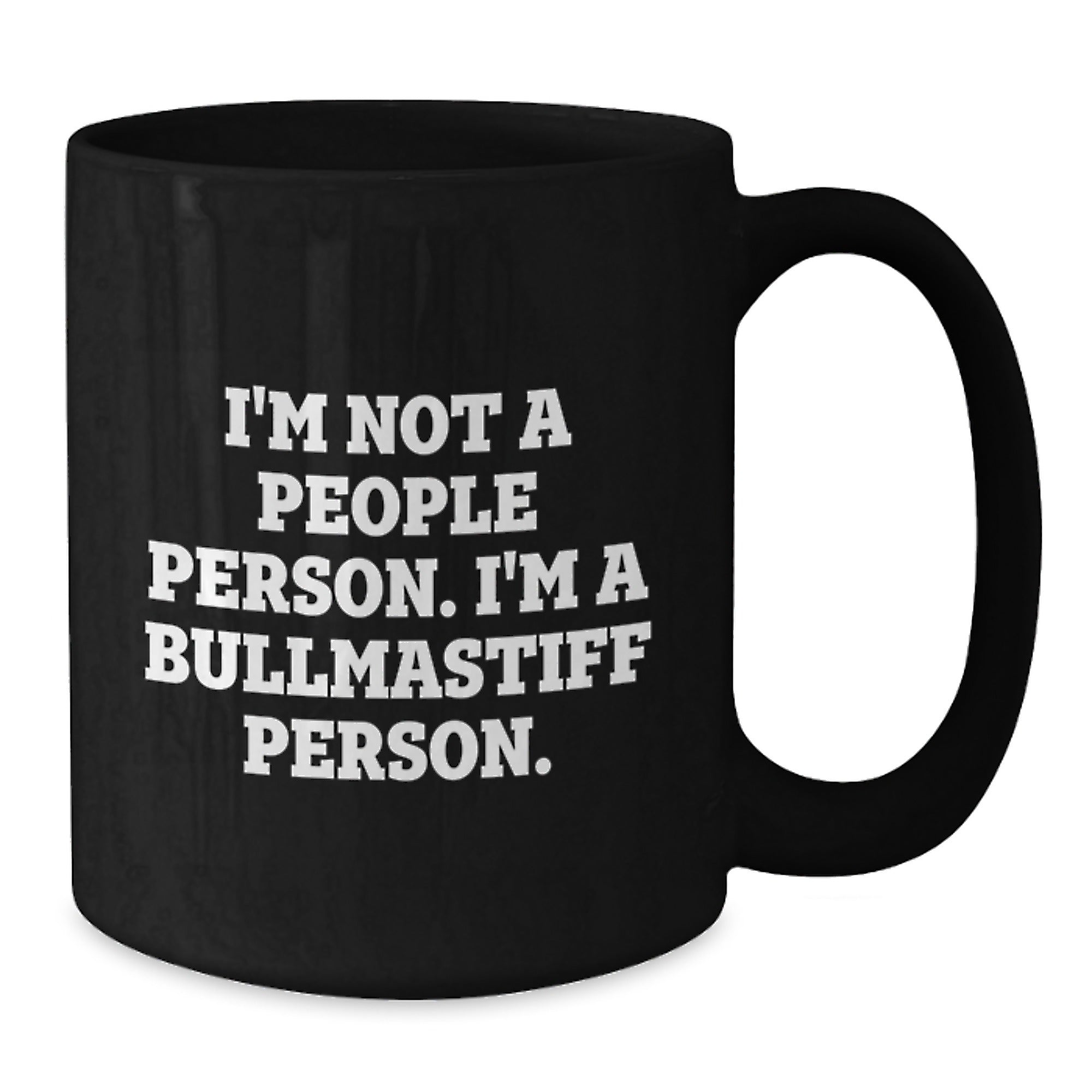 Funny Bullmastiff Dog Lover Gifts from Men, Women, Friends, or Family for Birthday Unique Ideas Black Coffee Mug - Additional