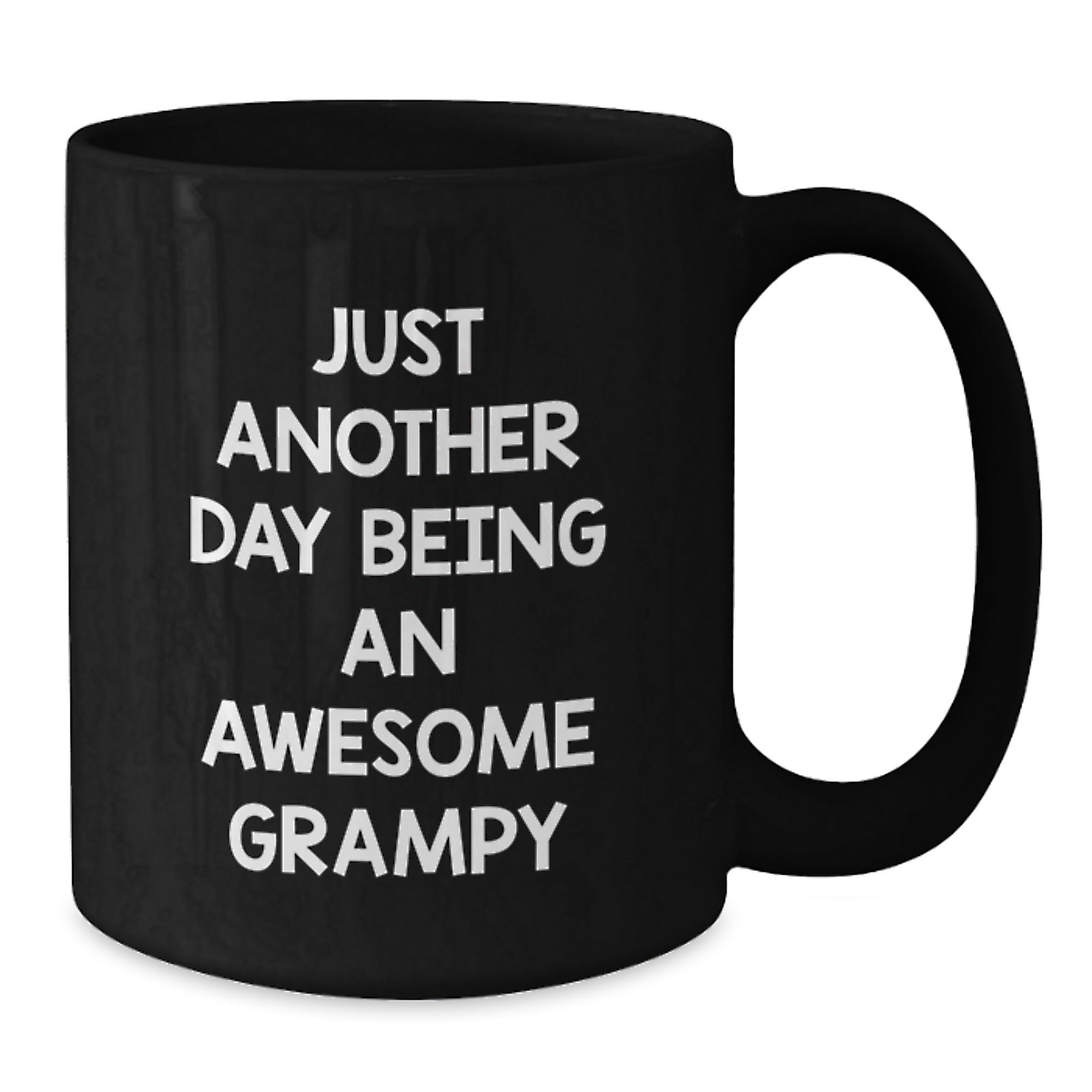 Funny Grampy Gifts for Him, Black Coffee Mug, Just Another Day Being An Awesome Grampy, Perfect Mug for Men, Graduation Unique Gifts from Family - Additional