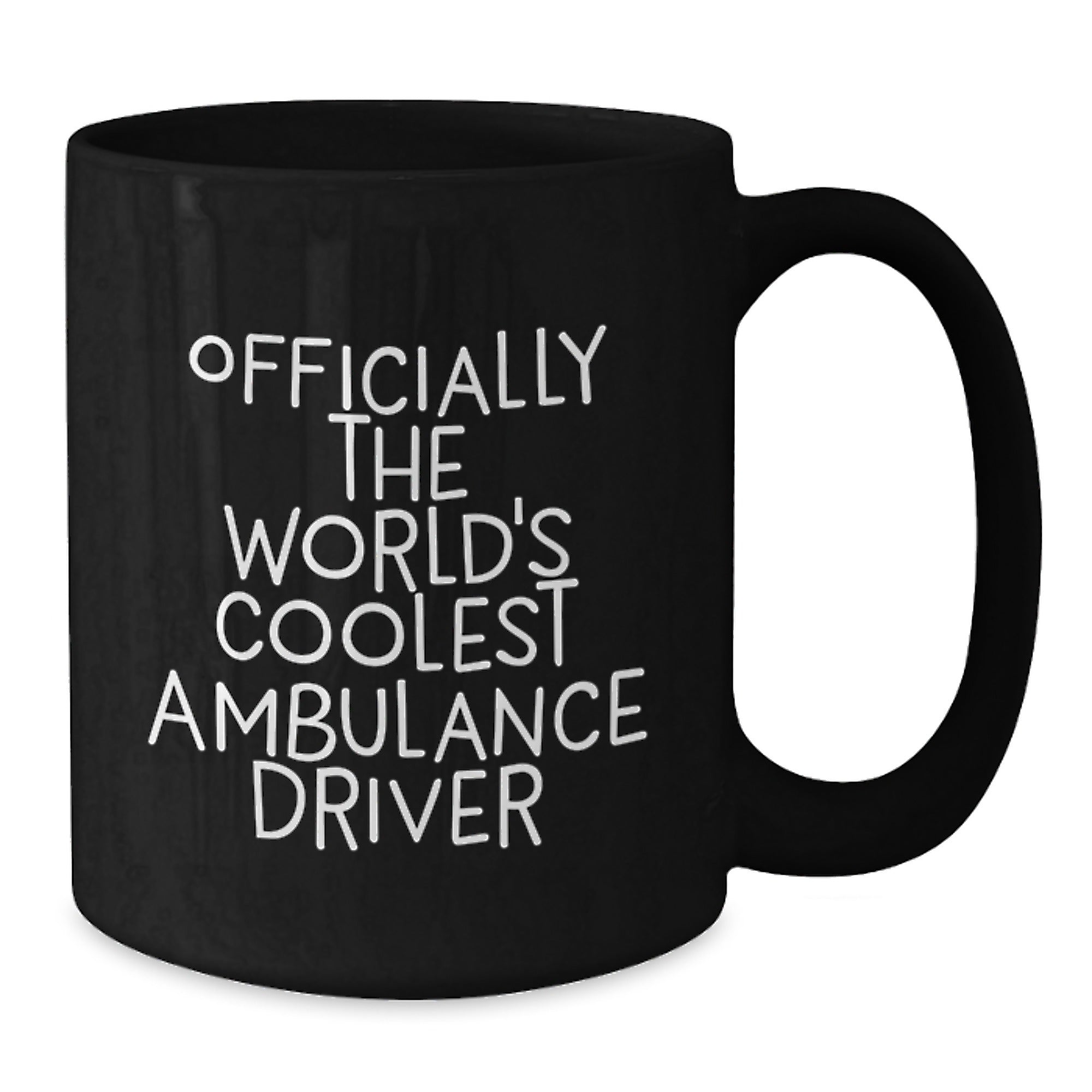 Funny Ambulance Driver Gifts, Officially The World's Coolest Ambulance Driver, Black Coffee Mug for Ambulance Driver Men Friends Coworkers Family Graduation Unique Gifts - Additional