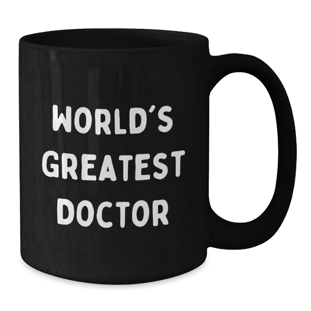 Funny World's Greatest Doctor Gifts for Doctor Mom on Mother's Day - Black Coffee Mug from Daughter - Additional