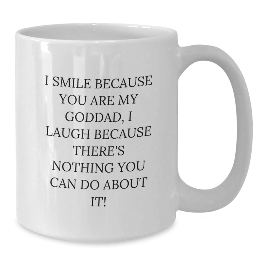 Unique Funny Gifts for Goddad, Goddad White Coffee Mug, White Coffee Mug for Him, Best Mother's Day Unique Gift Ideas for Dad, Funny Mug for Goddad from Daughter - Additional