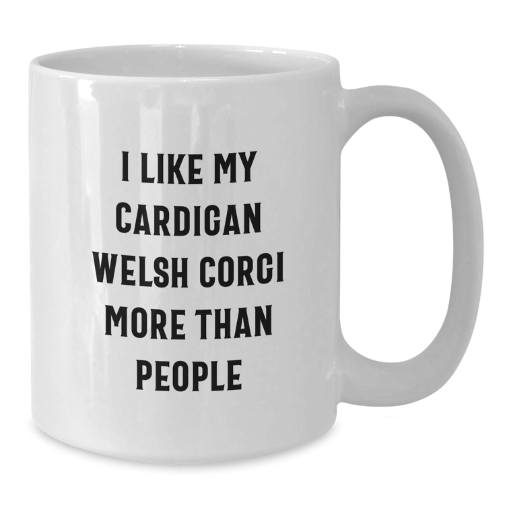 Funny Gift for Cardigan Welsh Corgi Dog Lovers, I Like My Cardigan Welsh Corgi More Than People White Coffee Mug, Birthday Unique Gifts from Friends - Additional