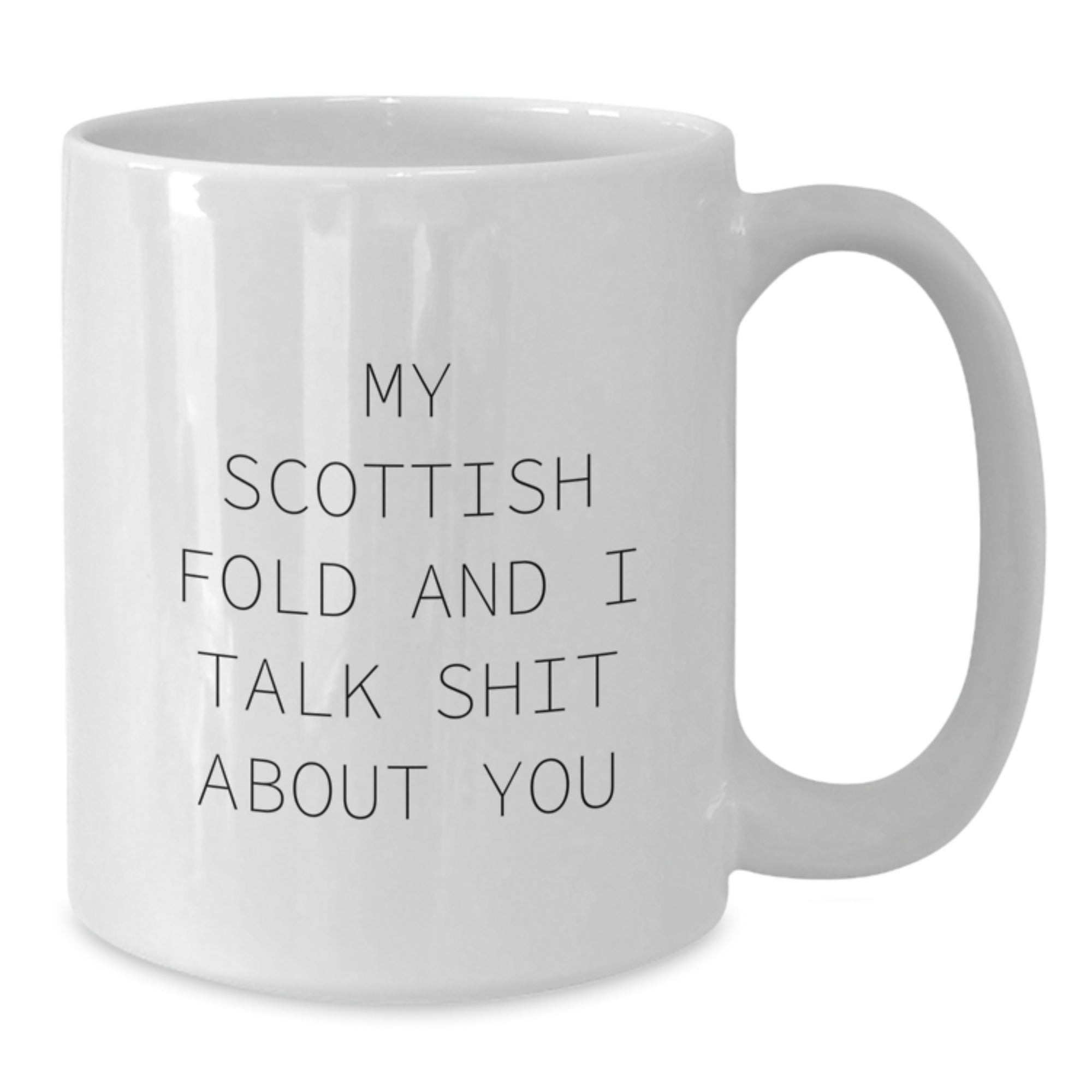 Funny Scottish Fold Cat Gifts from Men for Father's Day Unique White Coffee Mugs for Scottish Fold Cat Lovers - Additional