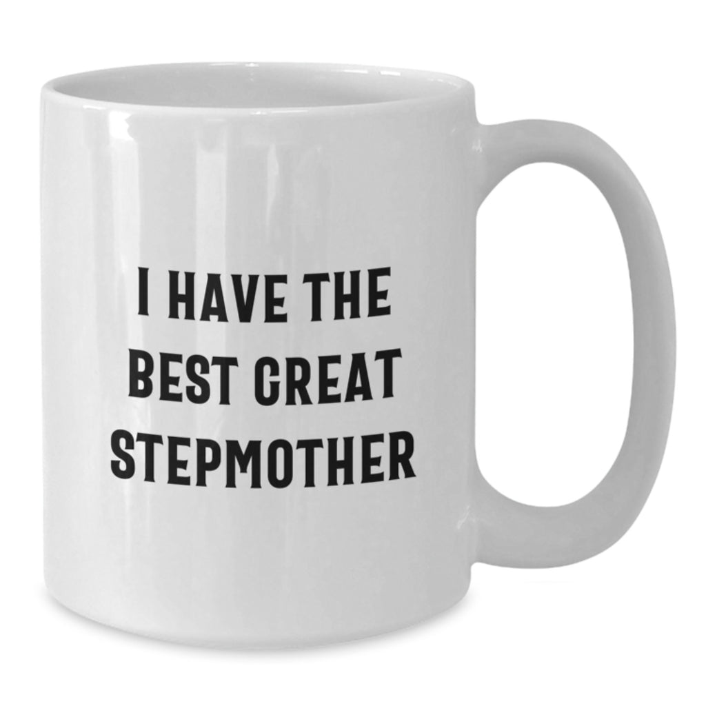 Funny Stepmother Quotes White Coffee Mug Gifts from Men to Step Mom, Unique Father's Day Unique Gifts for Stepmom, Great Stepmom Mug - Additional