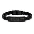 Gordon Setter Dog Lover Interlaced Leather Bracelet Gifts from Men to Friends for Her Birthday Unique Unique Gifts - Image 1