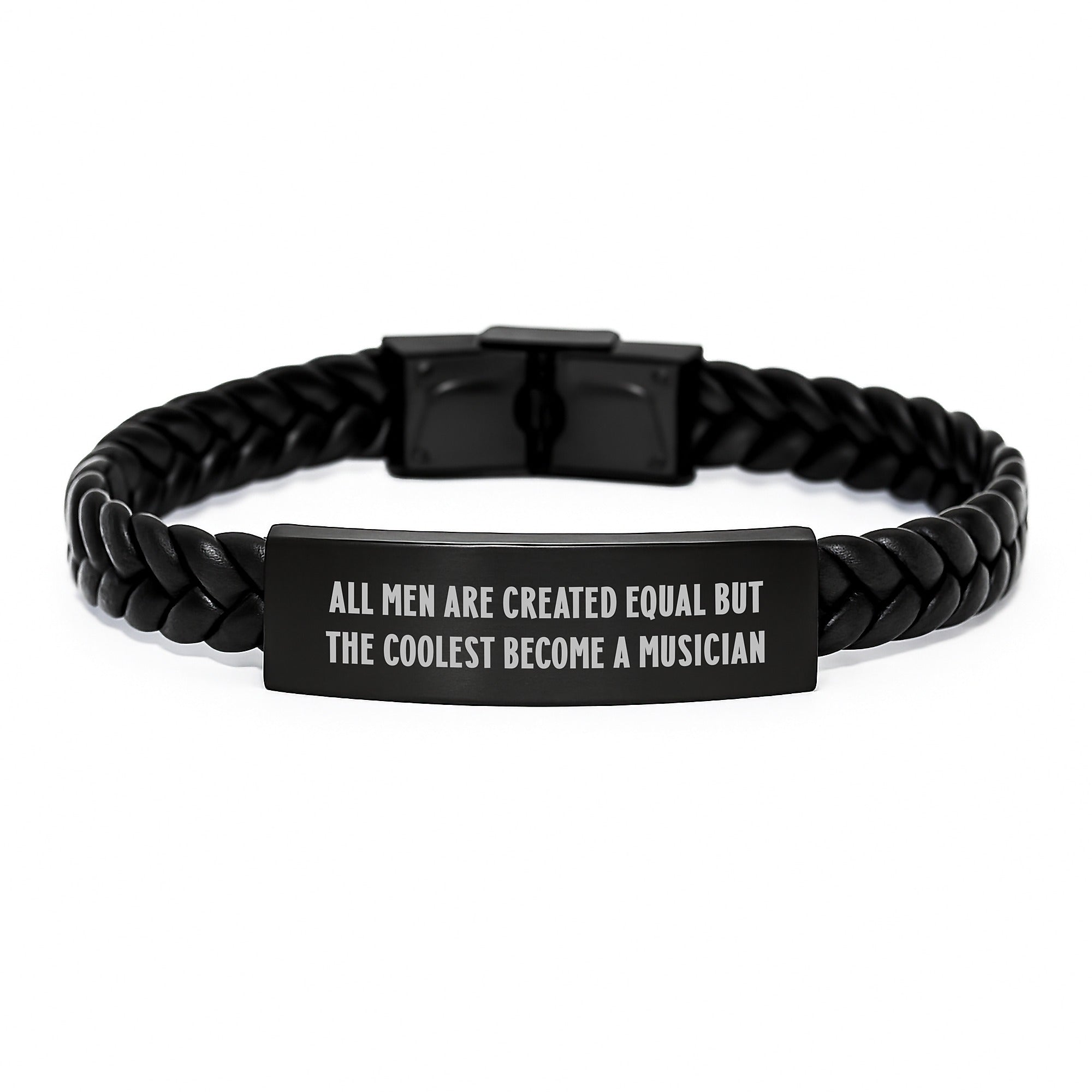 Gifts for Musician from Men, Funny Inspirational Quote Interlaced Leather Bracelet for Mom on Mother's Day Unique Musician Gifts - Image 1