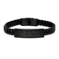Funny Massage Therapist Gifts, Unique Interlaced Leather Bracelet, Graduation Gifts from Family, Friends, Coworkers, 'I'm A Massage Therapist. I Don't Argue. I Just Explain Why I'm Right.' - Image 1