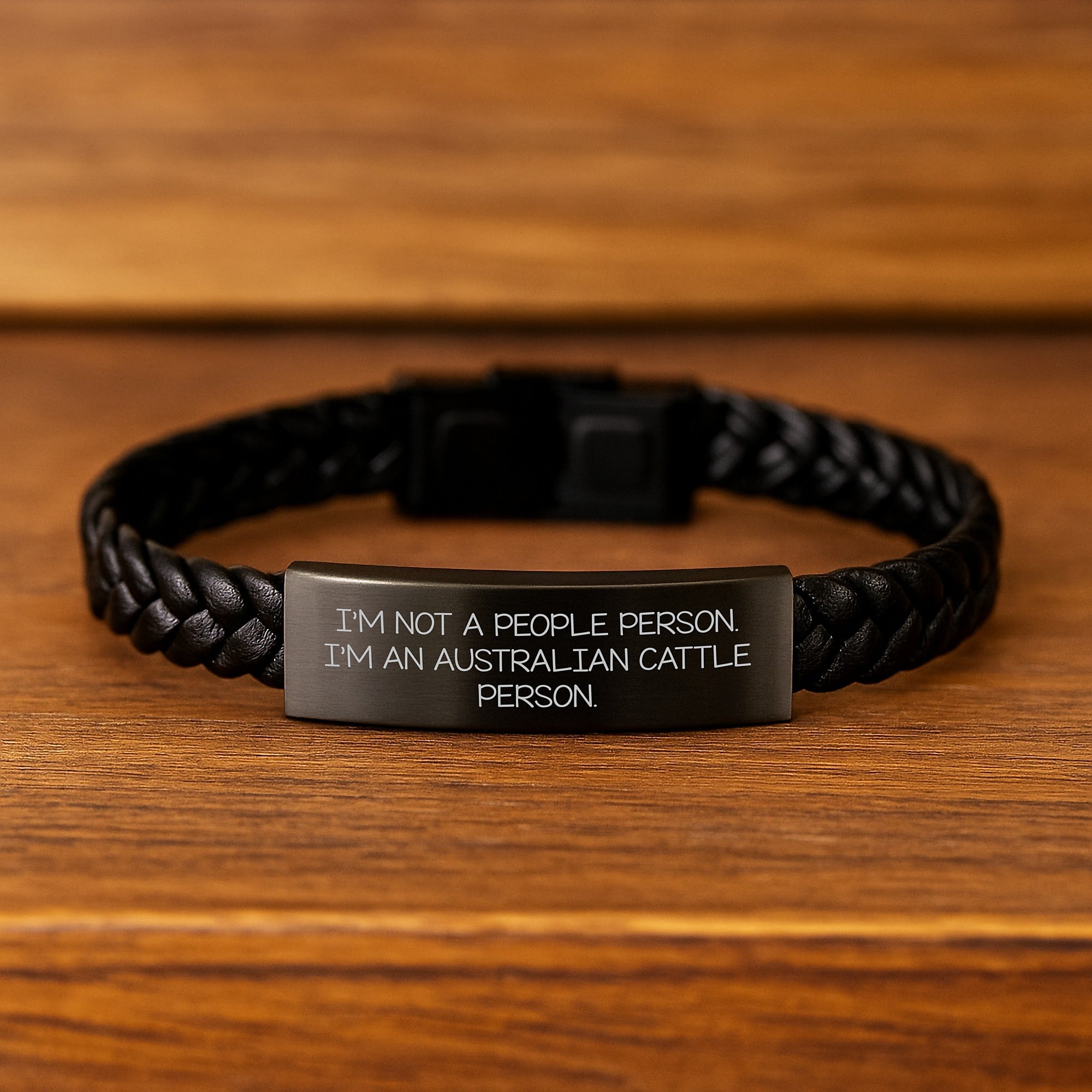Funny Australian Cattle Dog Gifts for Men, Birthday Unique Gifts from Family, Interlaced Leather Bracelet with Stainless Steel and PU Leather, Inspirational Quote for Friends - Image 2
