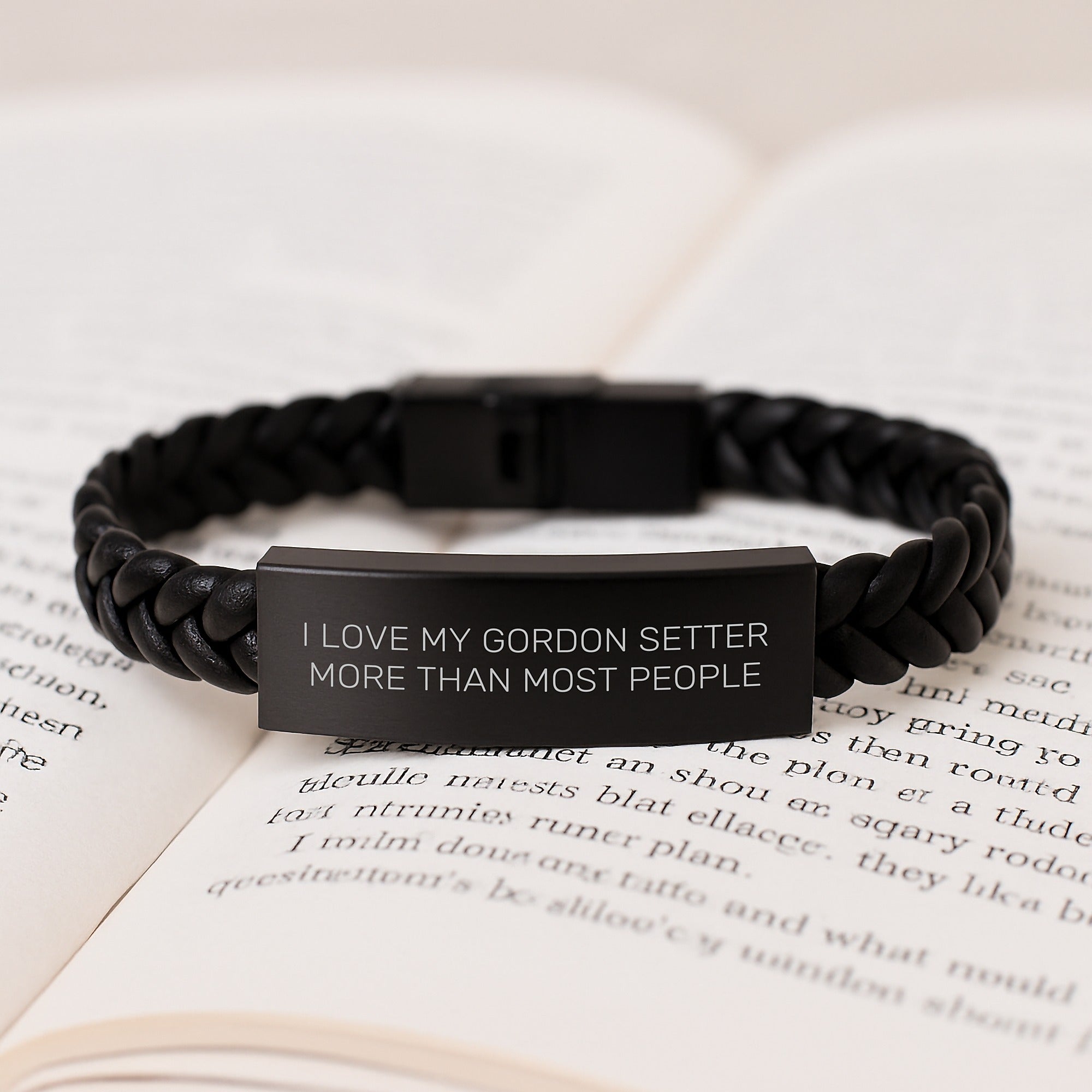 Gordon Setter Dog Lover Interlaced Leather Bracelet Gifts from Men to Friends for Her Birthday Unique Unique Gifts - Image 3