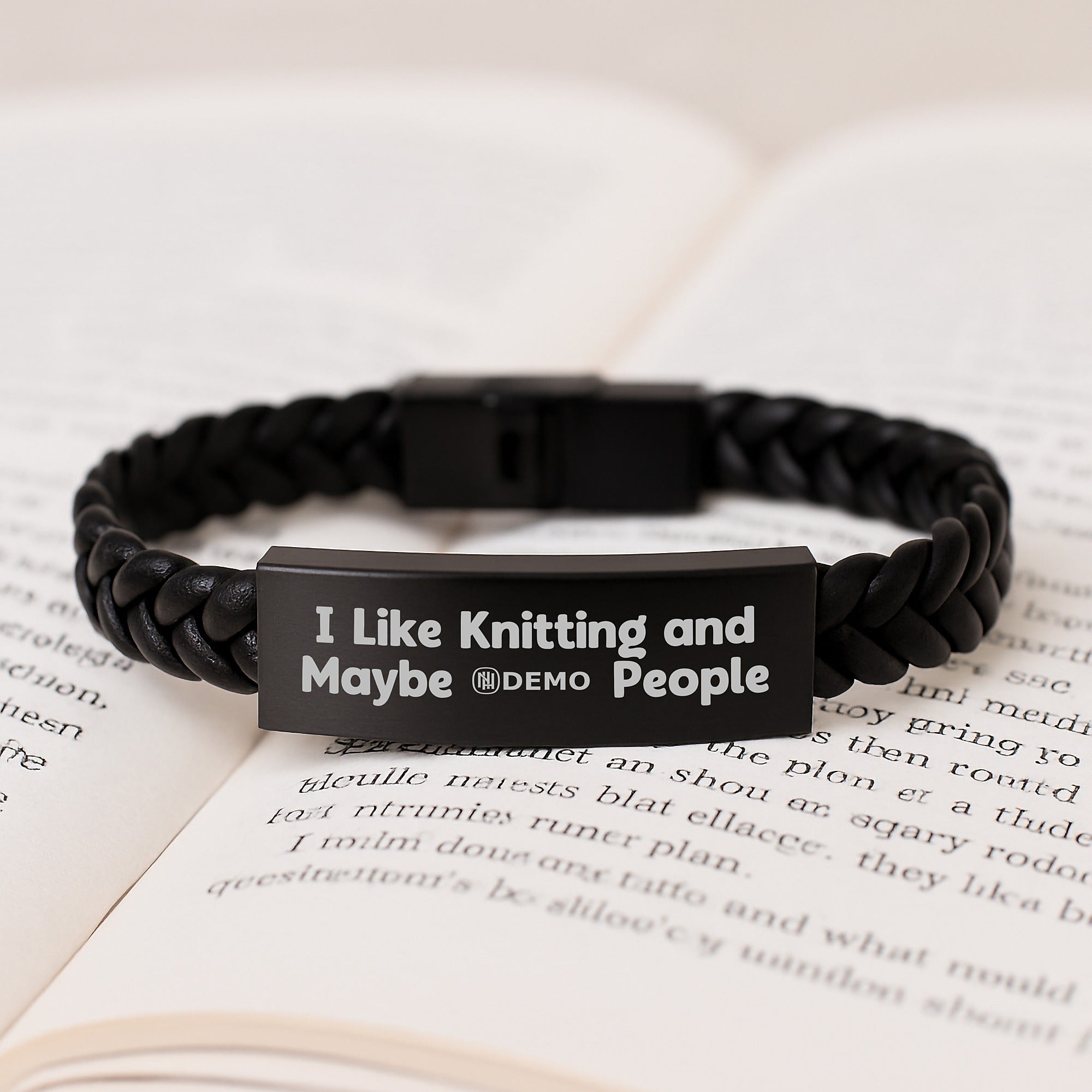 Funny Knitting Gifts for Knitting Lovers - Interlaced Leather Bracelet for Men, Women, Family and Friends - Gifts from Mom, Dad, Siblings, Coworkers - Unique Graduation Gifts - Image 3