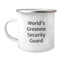 Funny World's Greatest Security Guard Gifts for Security Guard - Unique Mother's Day Unique Gifts from Friends to Security Guard Camping Mug - Image 1