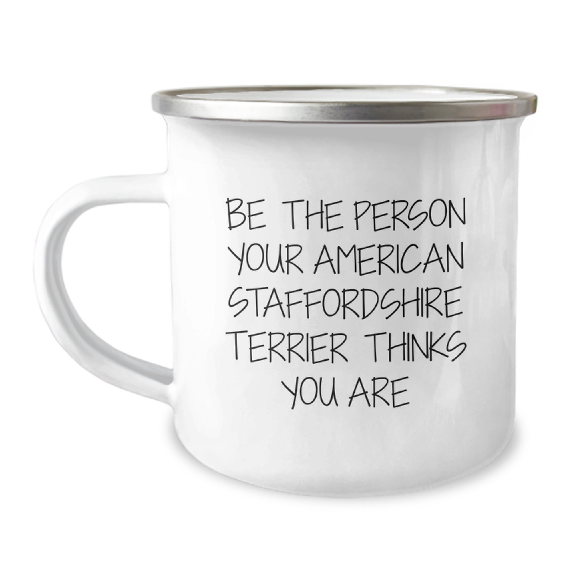Funny American Staffordshire Terrier Dog Quotes Gifts for Men from Friends Birthday Unique Camping Mug - Image 1