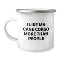 Funny Cane Corso Dog Gifts for Men - Unique Birthday Mugs for Dog Lovers - I Like My Cane Corso More Than People - Fun Camping Mug for Friends - Image 1