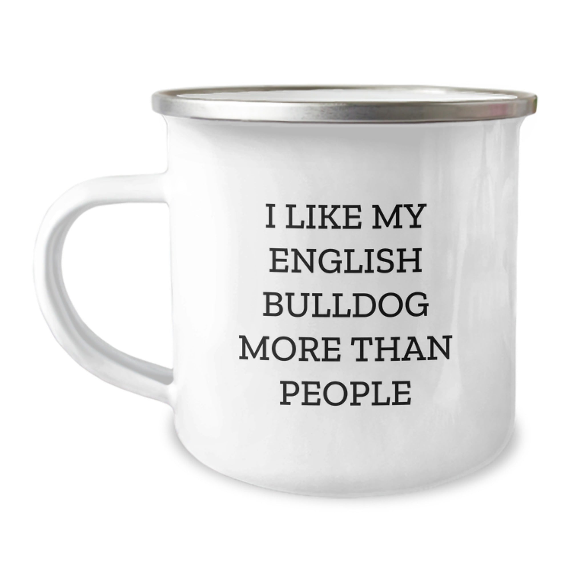 English Bulldog Lover Funny Camping Mug, Gift for English Bulldog Owners on Birthday, Unique Birthday Unique Gifts from Friends for Men - Image 1
