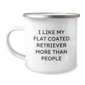 Flat Coated Retriever Dog Lover Gifts from Friends and Family - Funny Camping Mug for Birthday Unique Gifts - I Like My Flat Coated Retriever More Than People - Image 1
