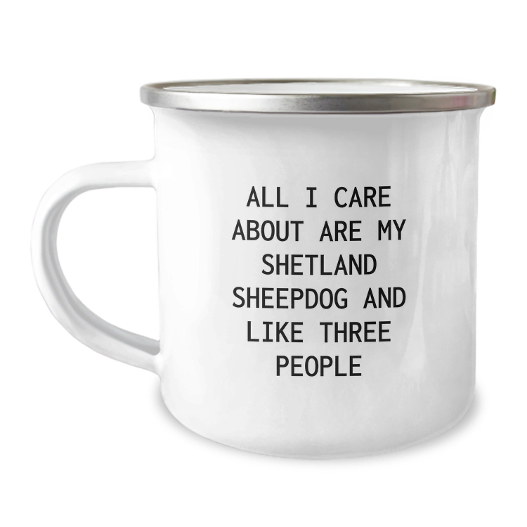 Funny Shetland Sheepdog Camping Mugs for Birthday Unique Gifts from Family - Image 1