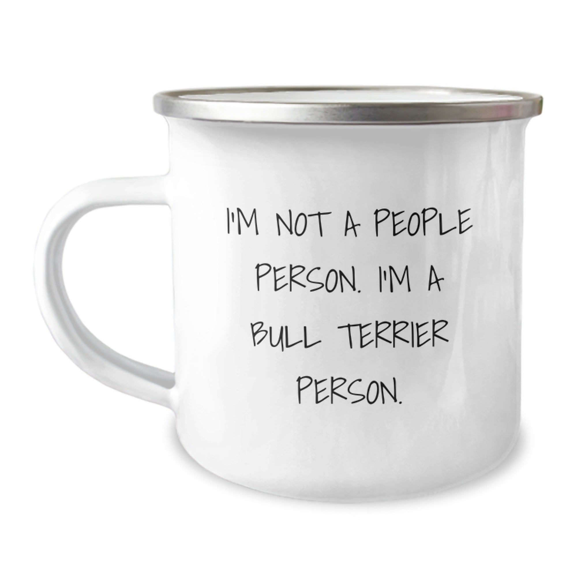 Funny Bull Terrier Dog Camping Mug Gifts from Friends for Men - Perfect Birthday Unique Bull Terrier Lover Person Mug - Image 1