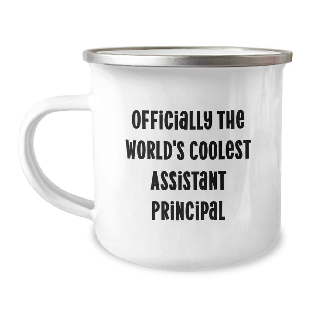 Gifts from Family for Assistant Principal - Funny Camping Mug Officially The Worlds Coolest Assistant Principal - Image 1