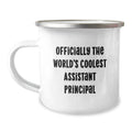 Gifts from Family for Assistant Principal - Funny Camping Mug Officially The Worlds Coolest Assistant Principal - Image 1