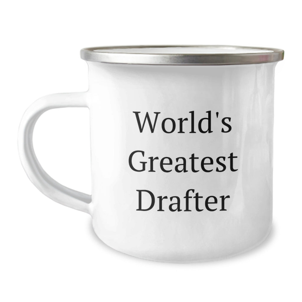 Funny Drafter Gifts from Dad - World's Greatest Drafter Stainless Steel Camping Mug for Men on Father's Day - Image 1