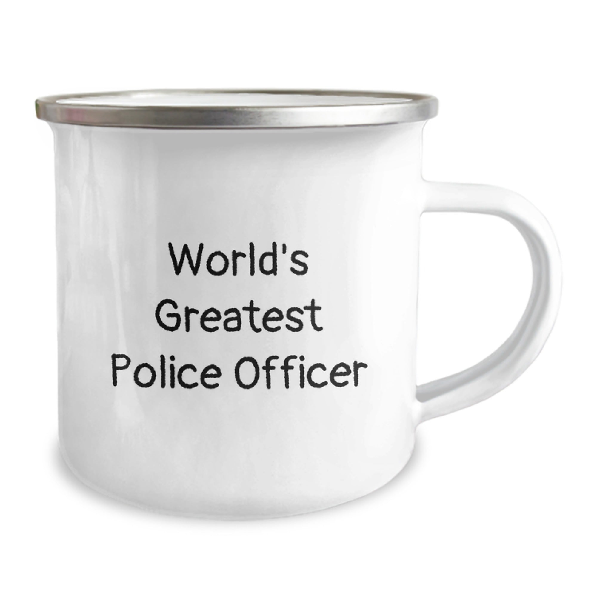 Funny Police Officer Gifts for Him - World's Greatest Police Officer Camping Mug, 12 oz Stainless Steel with Enamel Finish, Perfect Graduation Unique Gifts from Friends - Image 2