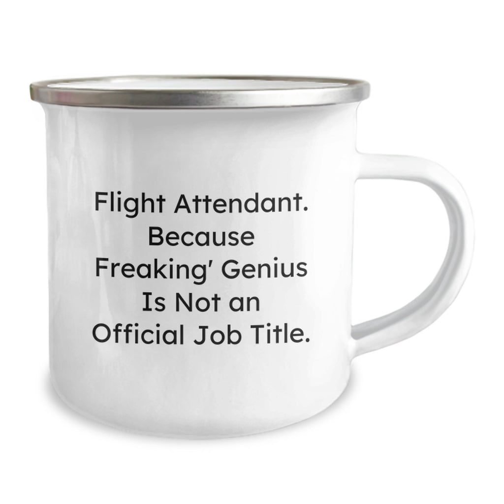 Funny Flight Attendant Gifts from Men, Mother's Day Unique Gifts for Flight Attendant Women, Camping Mug with genius Quote - Image 2