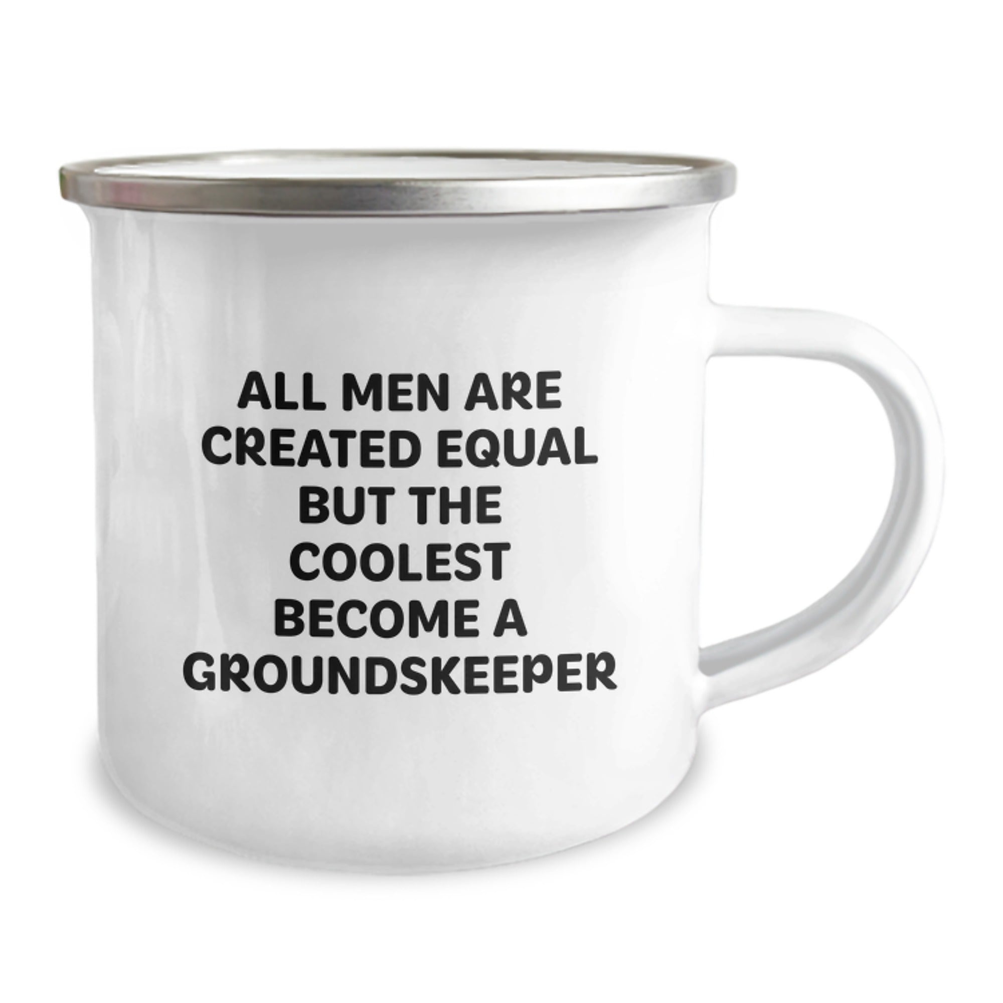Funny groundskeeper Gifts from Men to groundskeepers on Father's Day - Camping Mug - All Men Are Created Equal But The Coolest Become A groundskeeper - Image 2